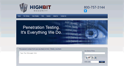 Desktop Screenshot of highbitsecurity.com